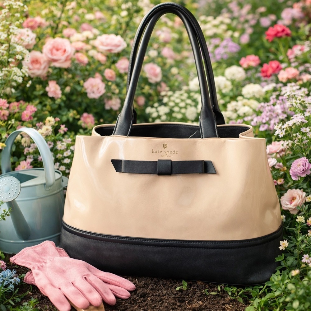Kate Spade 2-Toned Bow Tote circa 2013 - Picture 3 of 9